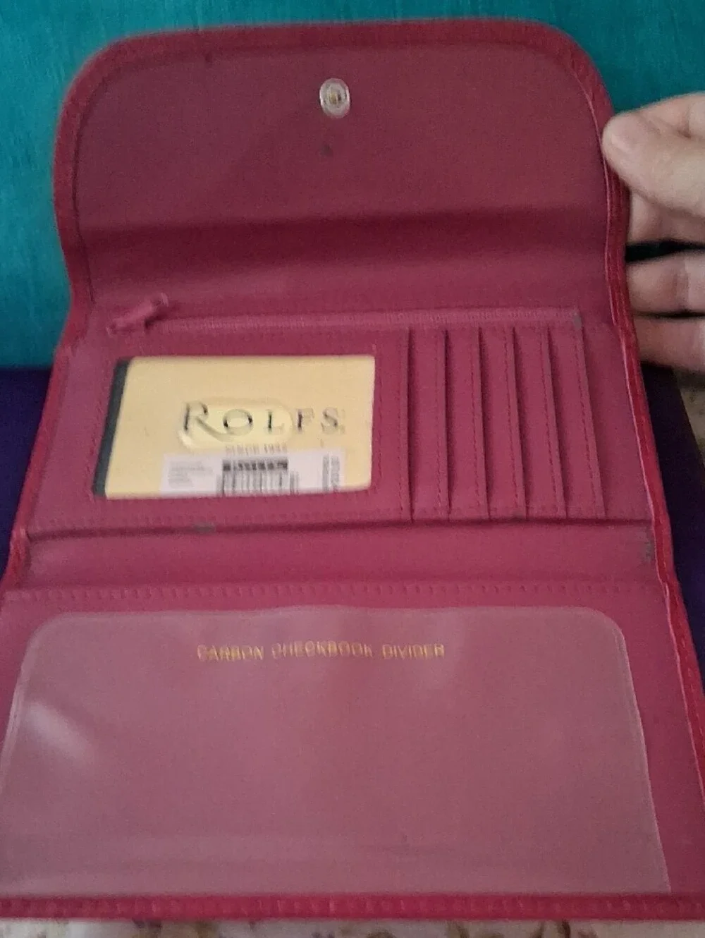 Rolf's Leather Clutch Style Wallet & Checkbook Holder